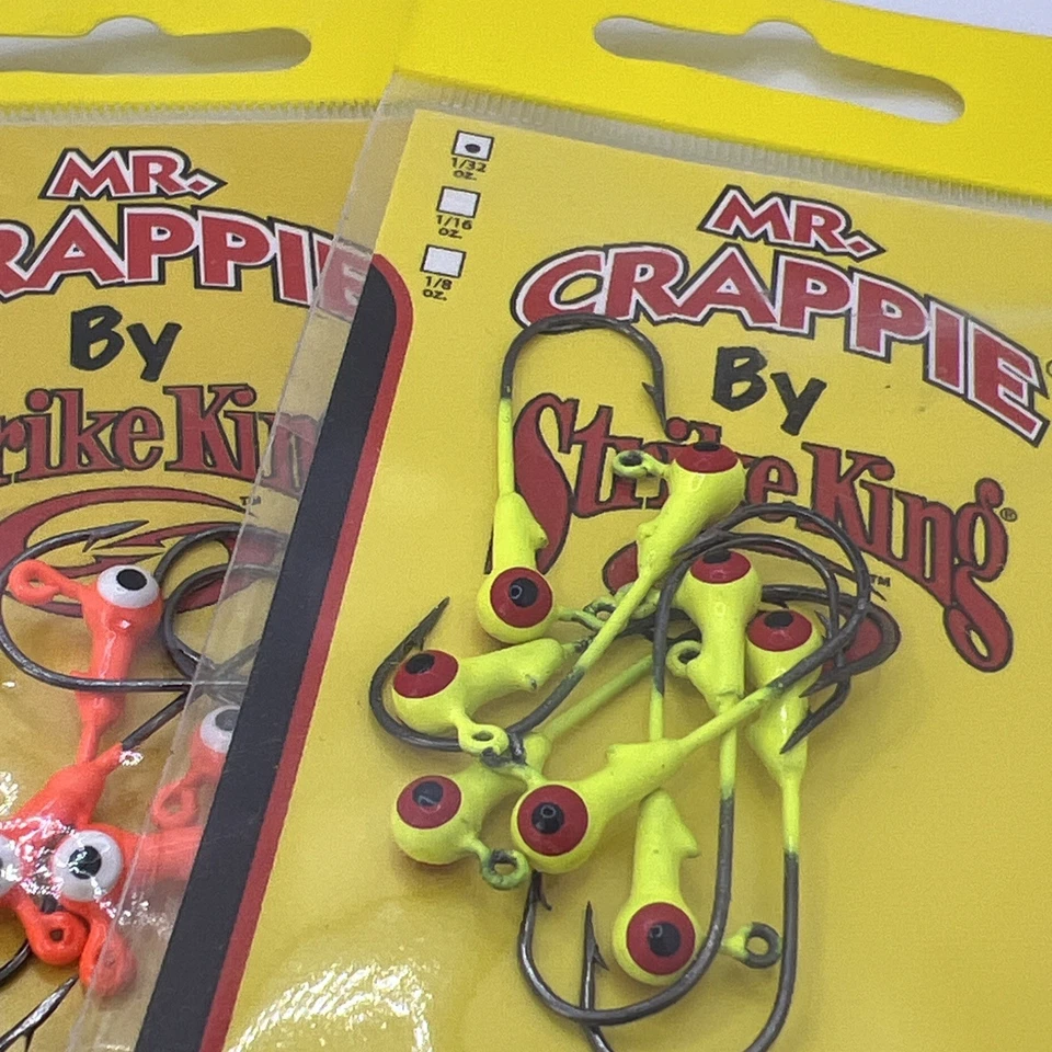 Strike King Mr. Crappie Jig Heads Lote de 5 paquetes 1/32 y 1/16 oz ~40 en total NUEVO Foto 4 de 4