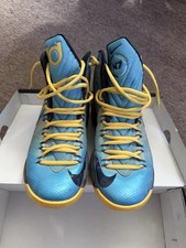 Nike KD 5 Men s Blue/Black/Yellow Solid High ...