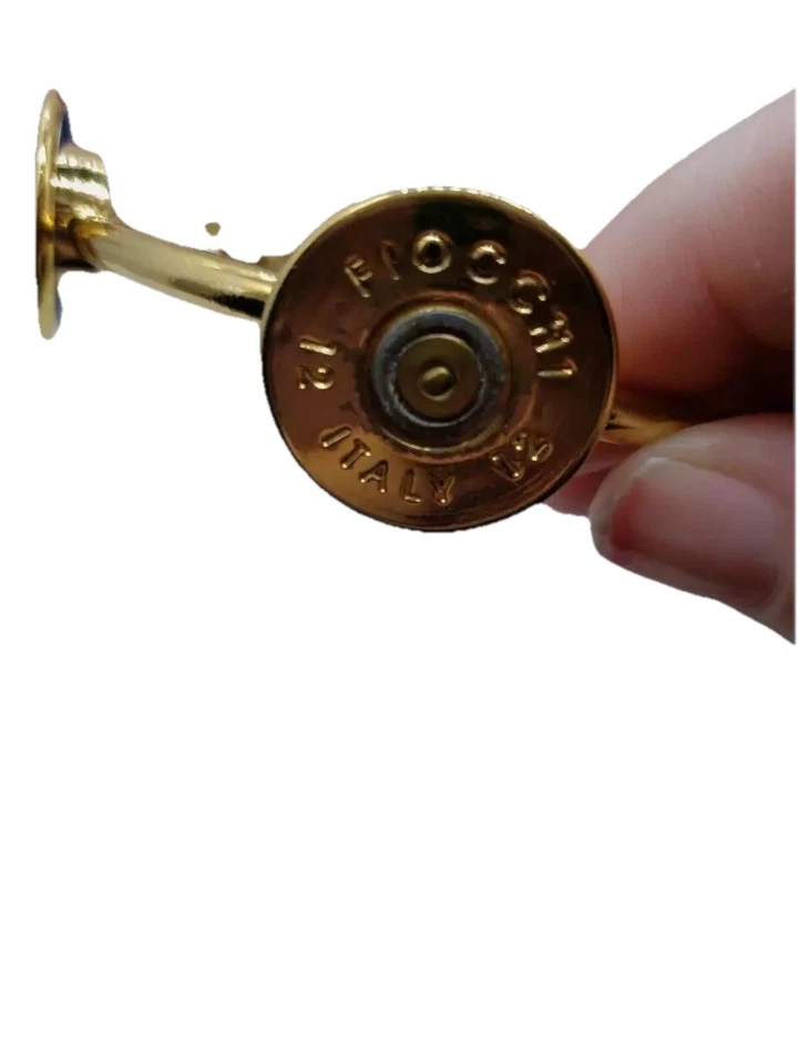 Fiocchi Italy Bracelet Gold Tone 3" Gun Casing/Bullet 12 Gauge Shotgun Shell - Image 2 of 4