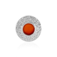 Cavill Karneol SilberanhäNger 1,41Ct Rundschliff 925 Sterlingsilber Modern