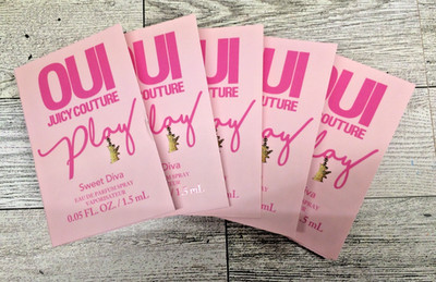 5 X OUI Play Sweet Diva by Juicy Couture 0.06 Fl oz 1.8mL edp women