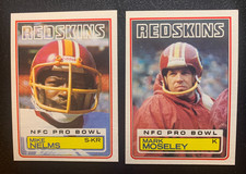 Washington Redskins    1983 Topps Football    NFC PRO BOWL  Lot of 2 Cards