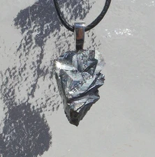 Raw Rough Hematite Free Form Crystal Pendant Necklace Pain Relief Grounding