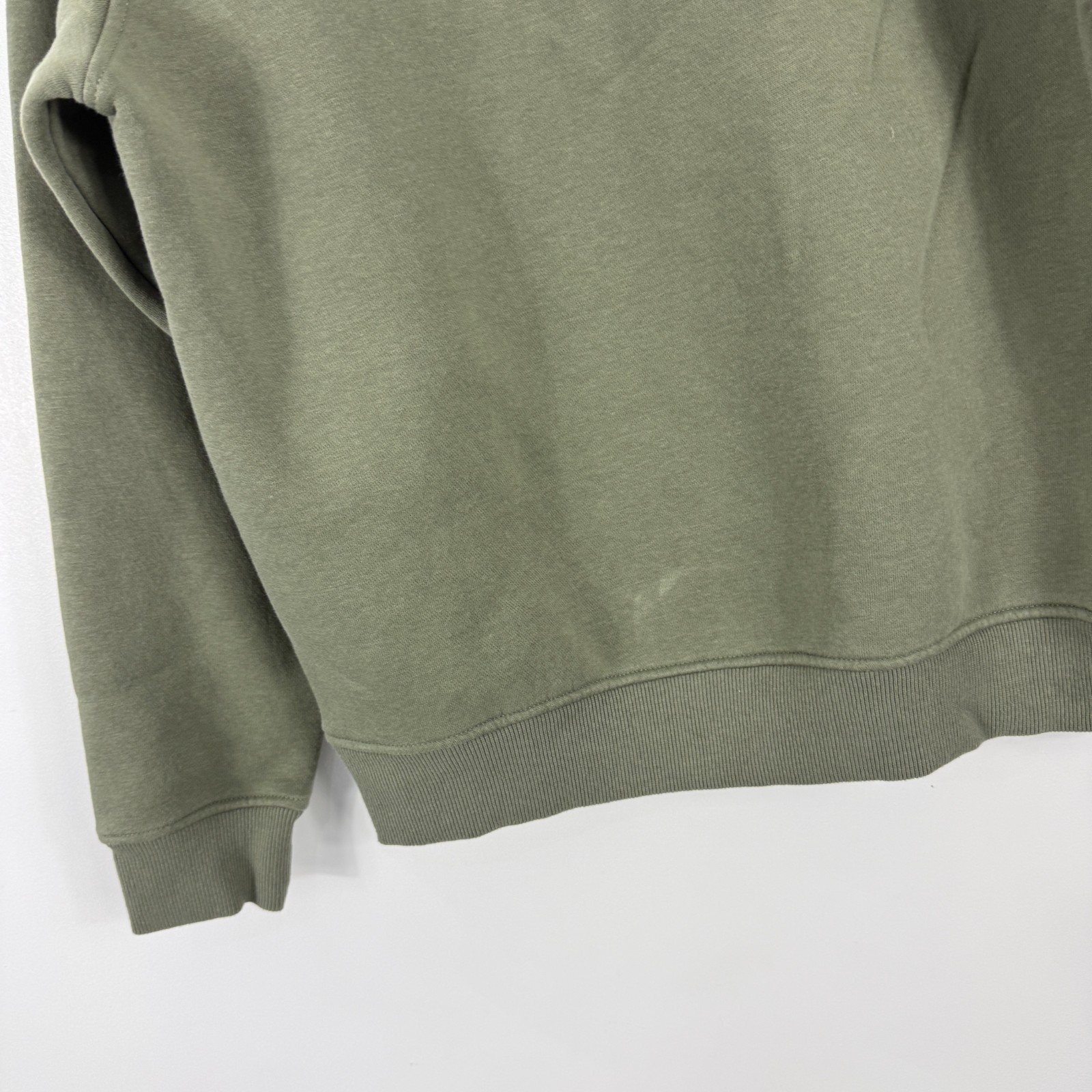 Women's Hunter Olive Khaki Rubber Box Logo Medium Fleece Crewneck Sweatshirt image 10