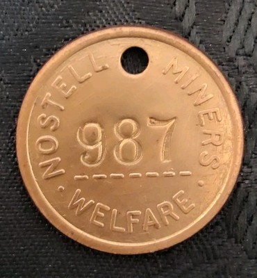 Nostell Messing Bergleute Wohlfahrt Grube Scheck Medaille - 987
