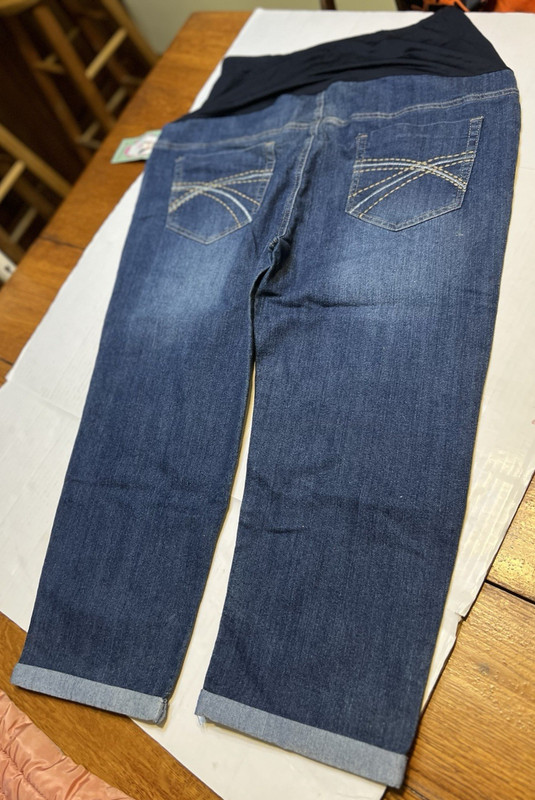 Oh! Mamma Maternity Jean Crop Pants Size XL NWT
