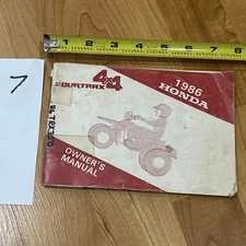 1986 Honda FOUR TRAX 4x4 Owner's Manual OEM
