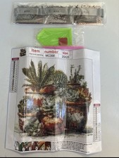 NIP DIY Diamond Art/ Painting Kit 25x 25 Cactus/ Succulents In Pots