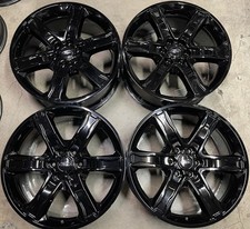 Four 2022 Ford Expedition Stealth Factory 22 Wheels OEM Rims F150 Gloss Black