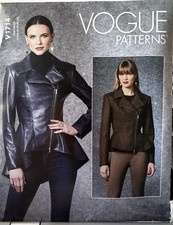 Vogue V1714 Plus Size Leather Moto Jacket Sew...