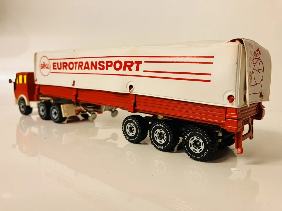 SIKU GERMANY #3412 MERCEDES TRANSPORTER WITH AWNING "EUROTRANSPORT" - Image 4 of 4