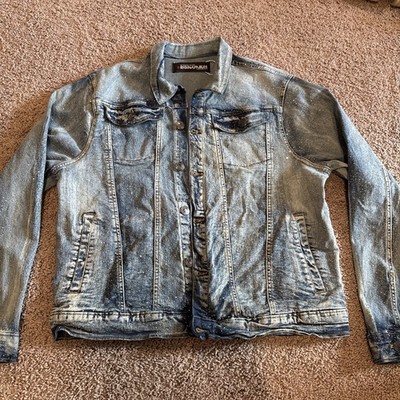 Original Fables Women's XL Denim Jacket with Rhinestones Front & Back 