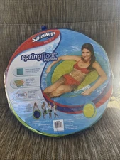 SwimWays Spring Float Papasan - Mesh Float for Pool Lake Blue/Green New