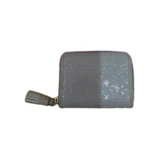 Anya Hindmarch Patent Leather Pale Blue Small Zipped Wallet Purse Card Holder