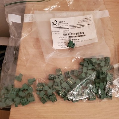 Lot 10x New Open Box Quest Components pluggable terminal block EC381V-03P Dinkle