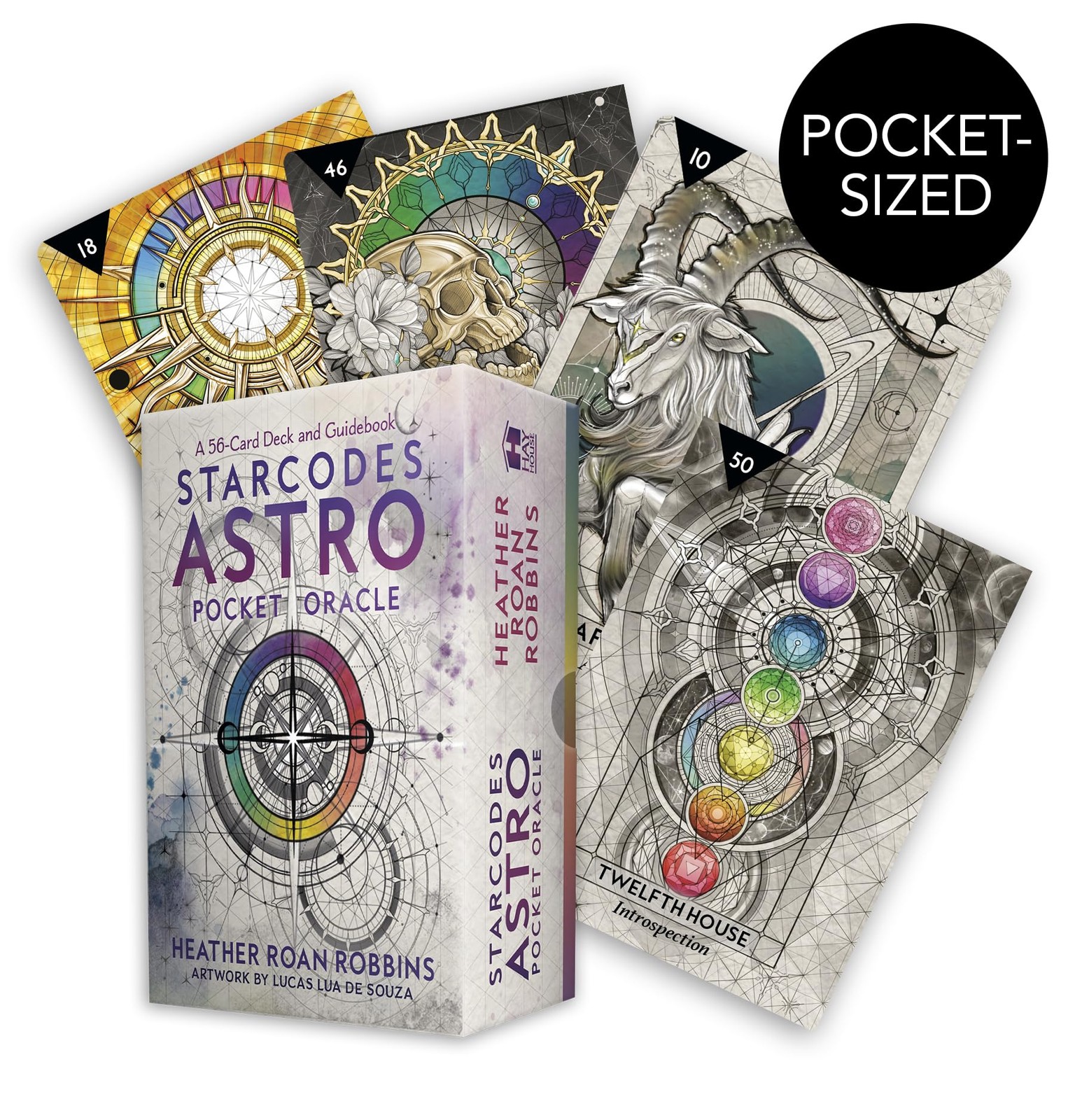 Starcodes Astro Pocket Oracle : A 56-Card Deck And Guidebook Heather Roan (Author) Robbins - Image 2
