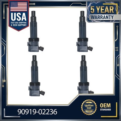 4pcs Ignition Coil 90919-02236 for 1998-2005 Toyota Altezza Gita SXE10 3SGE US