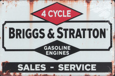 Blechschild "Briggs & Stratton" retro vintage (20 x 30cm) alte 4 Cycle-Werbung