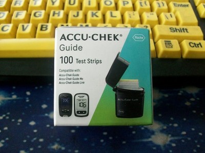 100 ACCU-CHEK GUIDE 1 BOX OF 100 TEST STRIPS, EXP 4-10-2027, GOOD SEALED BOX