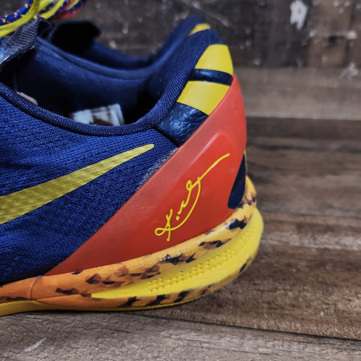 Nike Kobe 8 System Barcelona Tiger Basketball Shoes Men 13 Royal