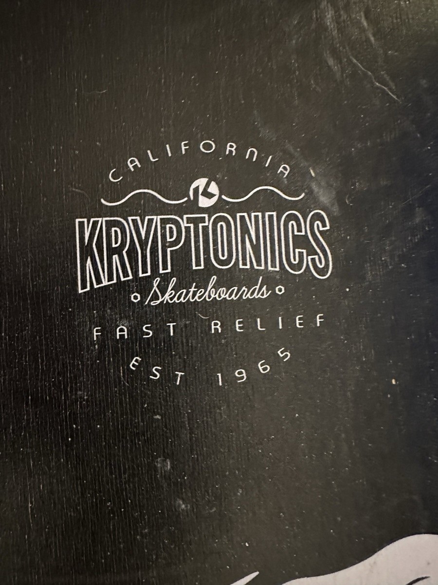 Vintage KRYPTONICS Longboard Skateboard 9”X 36” Surf Wave Themed