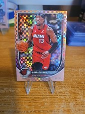 2025-26 Bowman Basketball Bam Adebayo Bowman Chrome /15 Rose Gold X-Fractor 