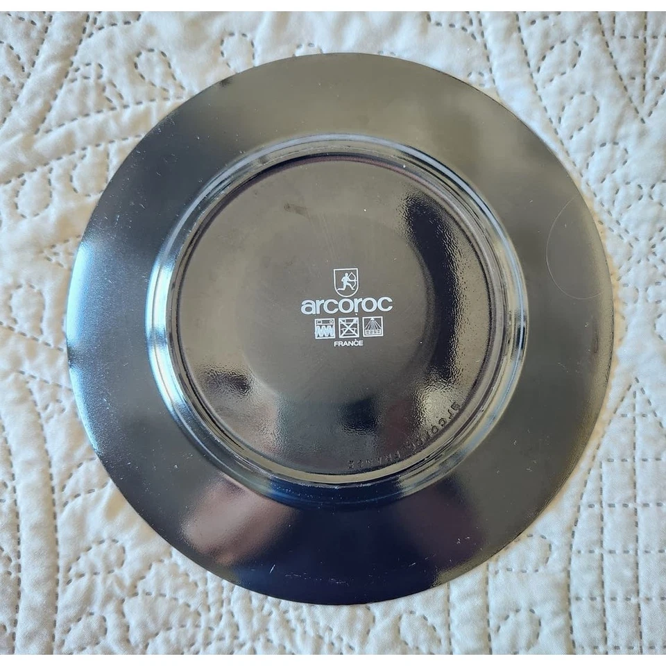 Arcoroc Tampico Juego de 3 Platos de Ensalada Negro con Diseño Geométrico 7 3/4" Diámetro  Foto 2 de 4