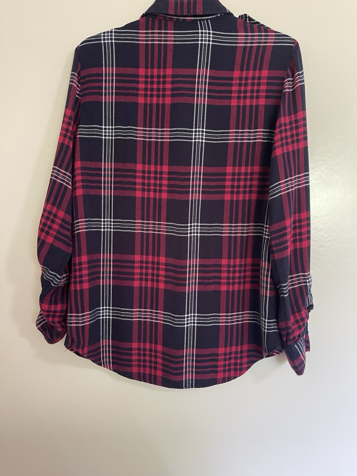 Zara Basic Long Sleeve Plaid Button Up Flannel Wo… - image 4