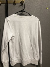 Tek Gear Women's White Fleece Crewneck Pullover Sweatshirt, Size L