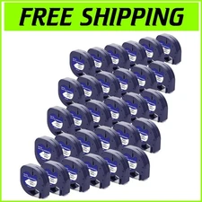 High-Quality Compatible Label Maker Tape - 30Pk Black on White for Dymo LetraTag