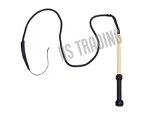 Handmade Leather Bullwhip Black Indiana Jones Style Whip Cowhide Leather Whip