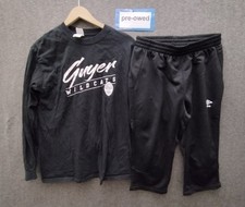 Assorted Brands Boys M Long Sleeve Gildan T-Shirt Umbro Shorts Black 24" Waist