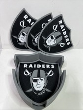 Las Vegas Raiders Coasters Set - 3D Printed - Set of 4 With holder