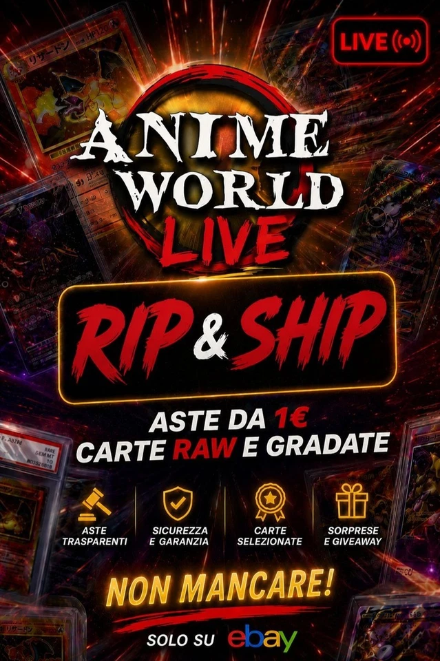 Anime World - Pokémon Rip & Ship Aste 1€ Singole Raw Sealed