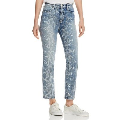 Rag & Bone Women's Nina High Waist Ankle Cigarette Jeans IN Snake Print Size 26