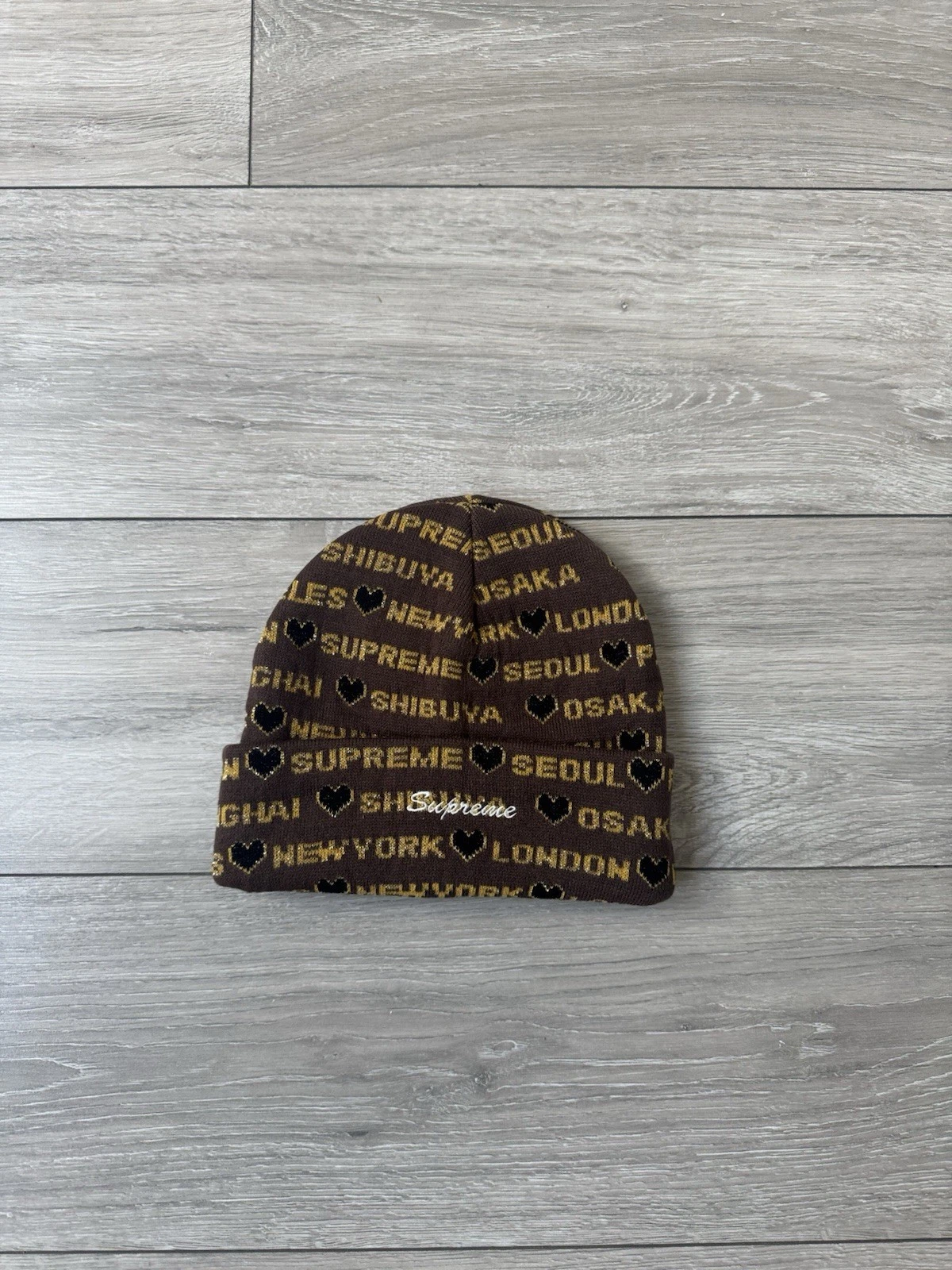 ? Bonnet Supreme Hearts   Marron   Neuf sous blister   LIVRAISON GRATUITE ?