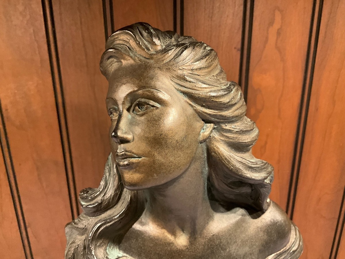 Austin Productions “Camille” by Alice Heath Bronzed Woman Bust