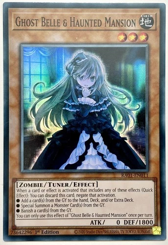 RA01-EN011 Ghost Belle & Haunted Mansion - Super Rare 1st Edition Near Mint