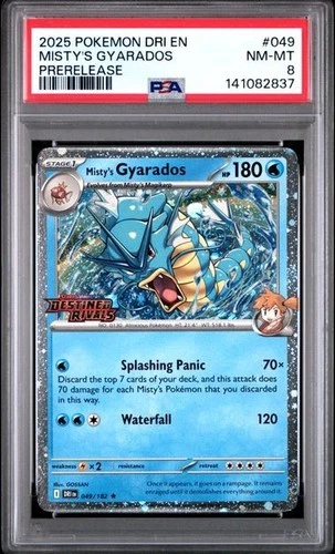 Misty's Gyarados *PSA 8* Pre-Release Holo *Destined Rivals* #49 * Pokemon