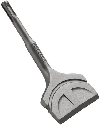 SDS Plus 3x6.5 In. Tile Removal Chisel for Rotary Hammer Drill, Steel Flat Tool