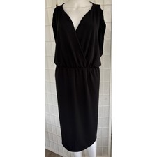 Talbots Classic Black Dress Midi Sleeveless Elastic Waist Women’s Size 3X