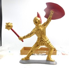Marx Six-Inch Gold Marx Gold Knight with a Mace and a Shield