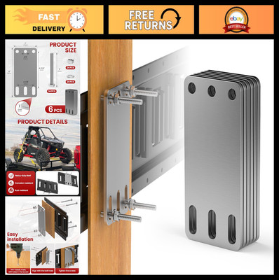 6 Pcs Heavy Duty E-Track Plates Kit | Installation Accessories for Trucks & Trai