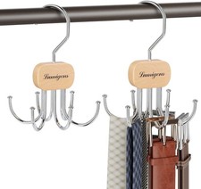 Belt Hanr, Belt Organizer for Closet, Rotatable Tie Ra, Belt Holder,