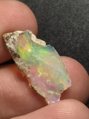 Opal Welo 4ct Edelstein Rohstein Mineralien Schmuck Kristall Sammlung Stein