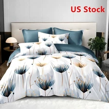 3PCS Blue White Duvet Cover Set Barfrey Bedding Set Fantasy With 2 Pillowcases