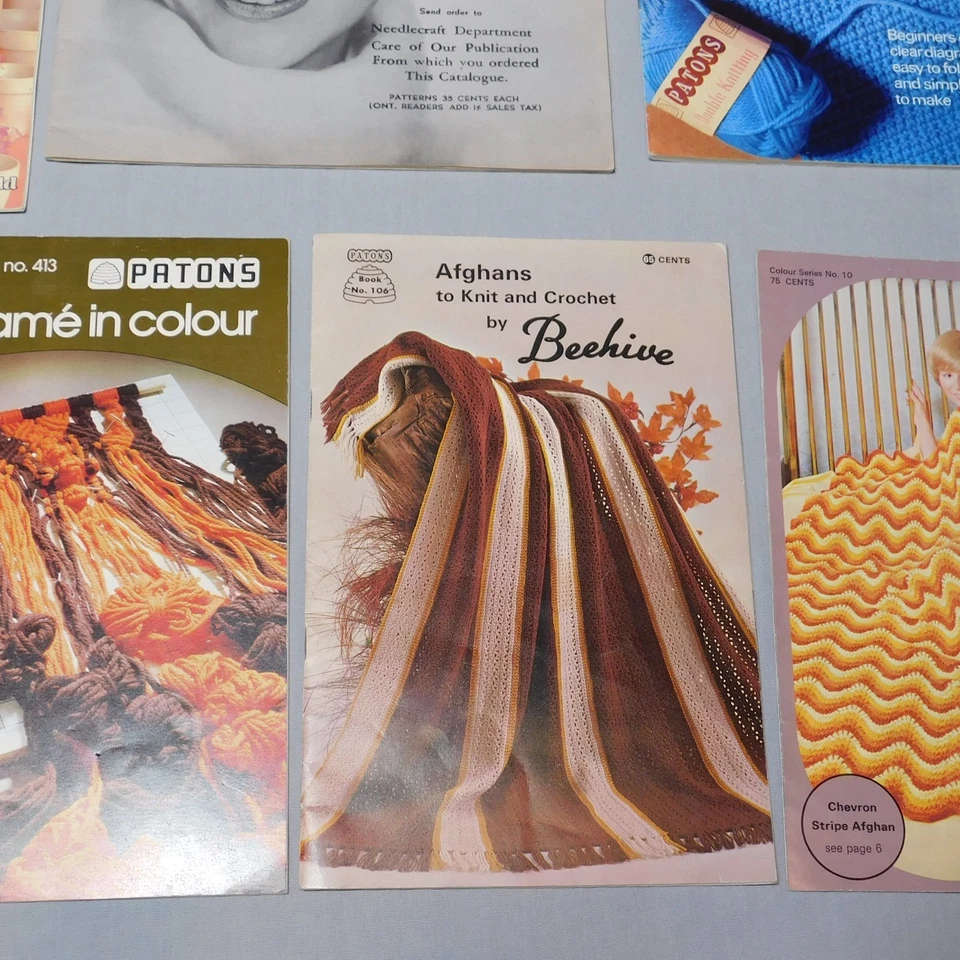 Lote De 7 Folletos Patones Colmena Macramé Patrón De Colección Crochet Tejer Macramé Patrón Foto 3 de 4