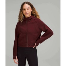 Lululemon Scuba Oversized Full Zip Hoodie Red Merlot XS/S LW3EO2S