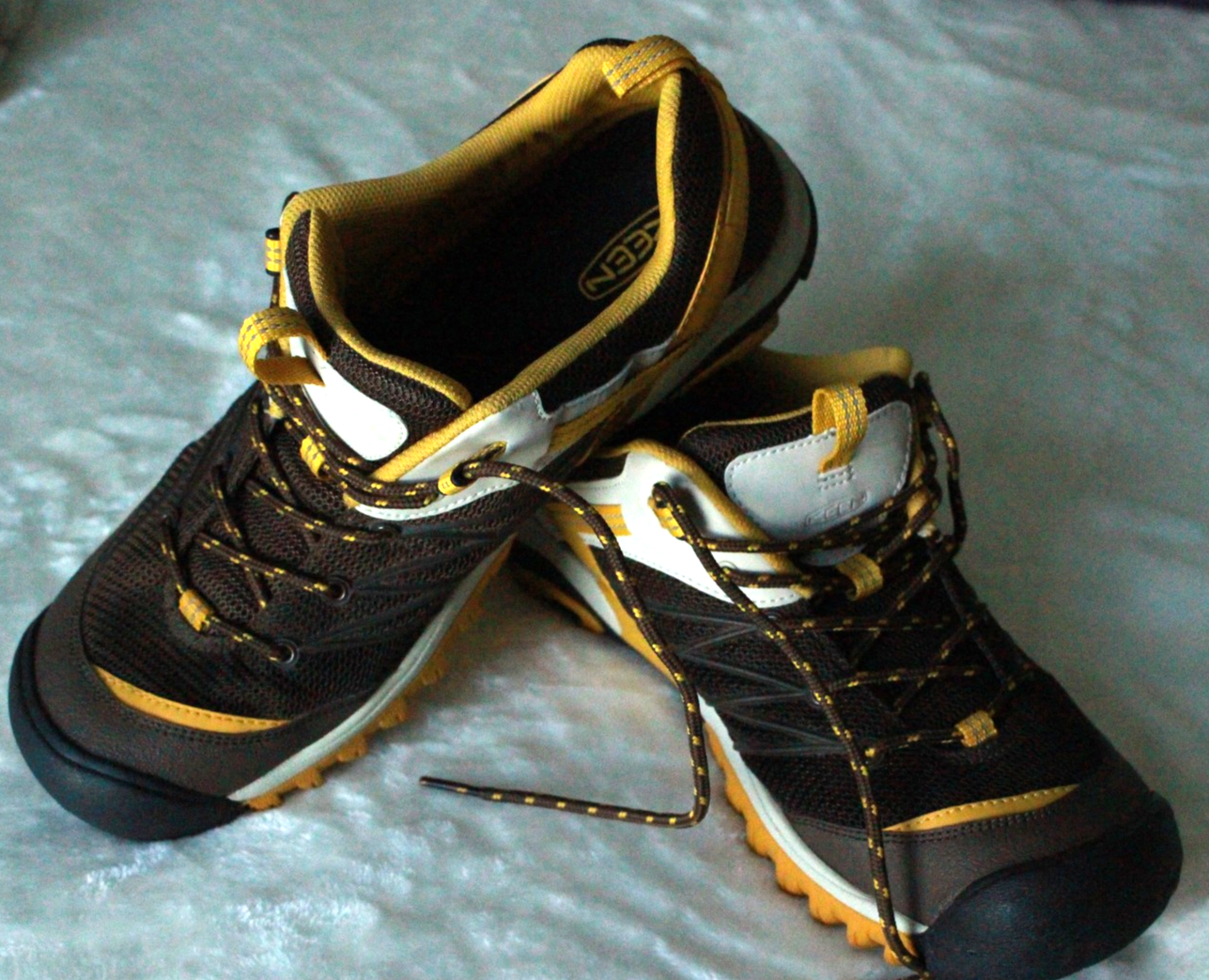 Scarpe da trekking Keen marrone giallo usate uomo 11 5M