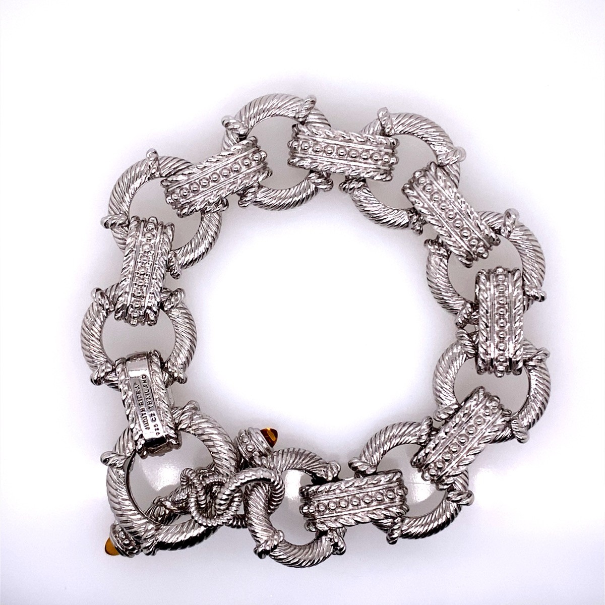 Judith Ripka CZ Sterling Silver Link Bracelet (DG7158007) | eBay